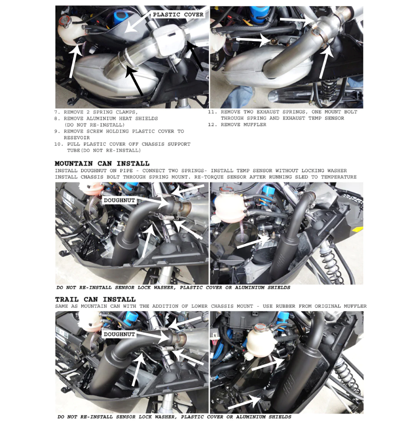 GGB Exhaust - 2017-2023 Ski-Doo Gen 4 850 E-TEC Trail Muffler