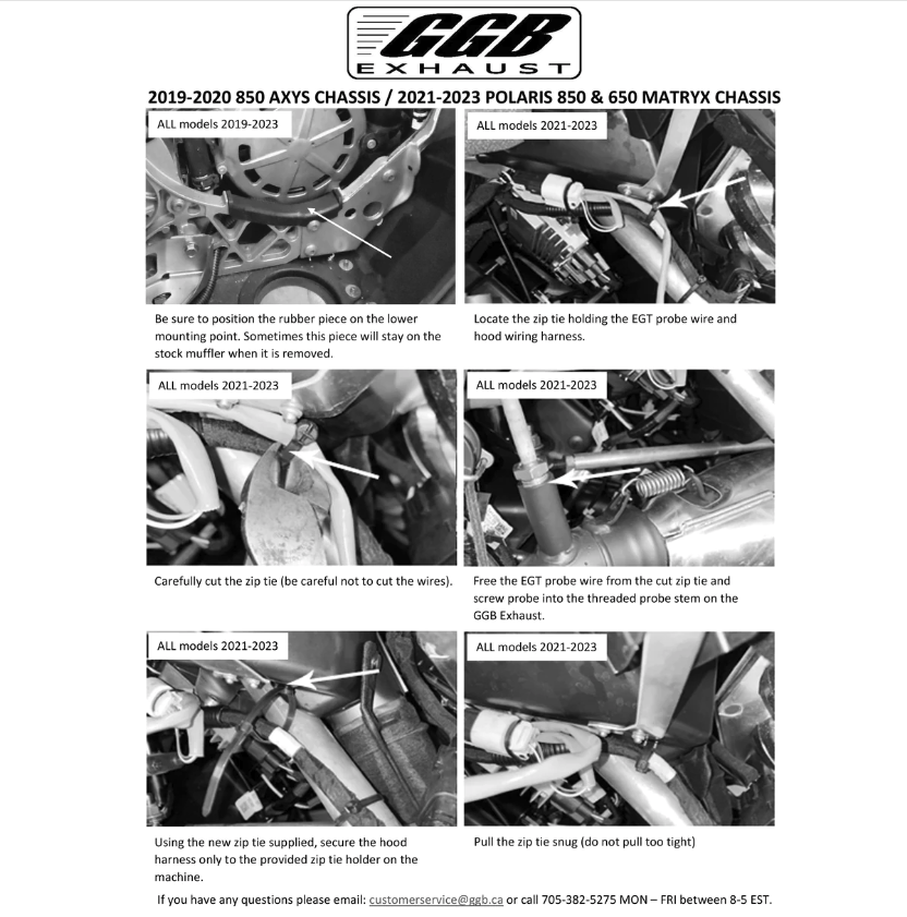 GGB Exhaust - 2021-2025 Polaris 650 MATRYX INDY / VR1 / SWITCHBACK ASSAULT Quiet Can