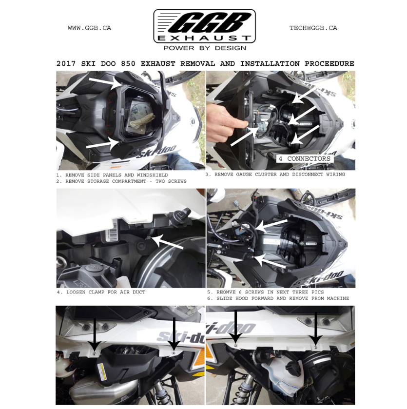 GGB Exhaust - 2017-2023 Ski-Doo Gen 4 850 E-TEC Trail Muffler