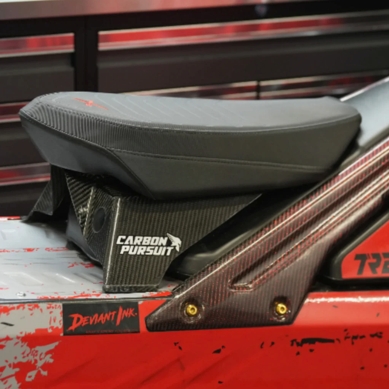 Carbon Pursuit – Ski-Doo Carbon Fiber Seat Base Mount (5-Gallon Race Tank)
